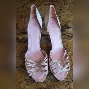 Tommy Hilfiger Beige and Pink Wedges